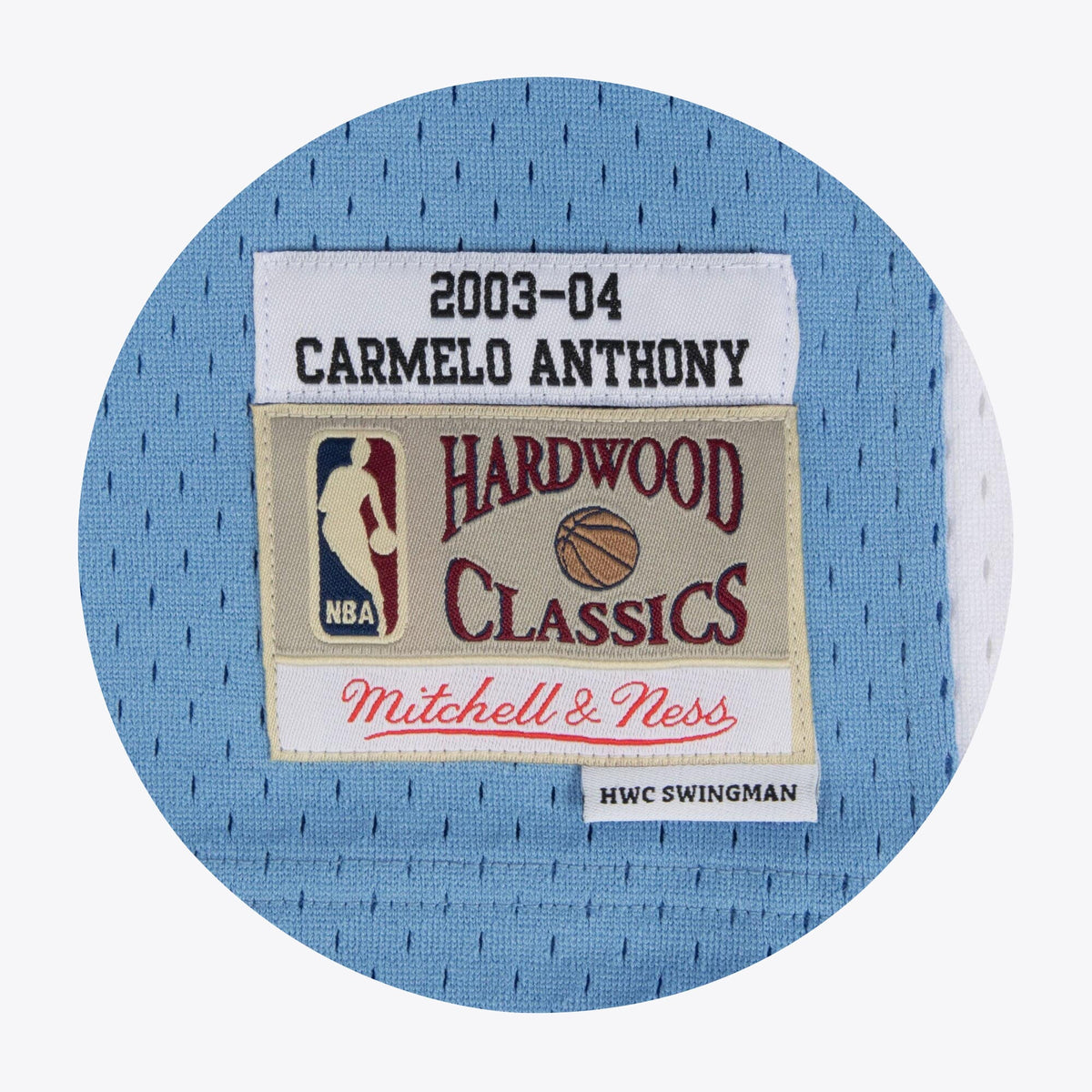 Denver Nuggets Carmelo Anthony 2003-04 Hardwood Classics Road Swingman Jersey By Mitchell & Ness - Blue