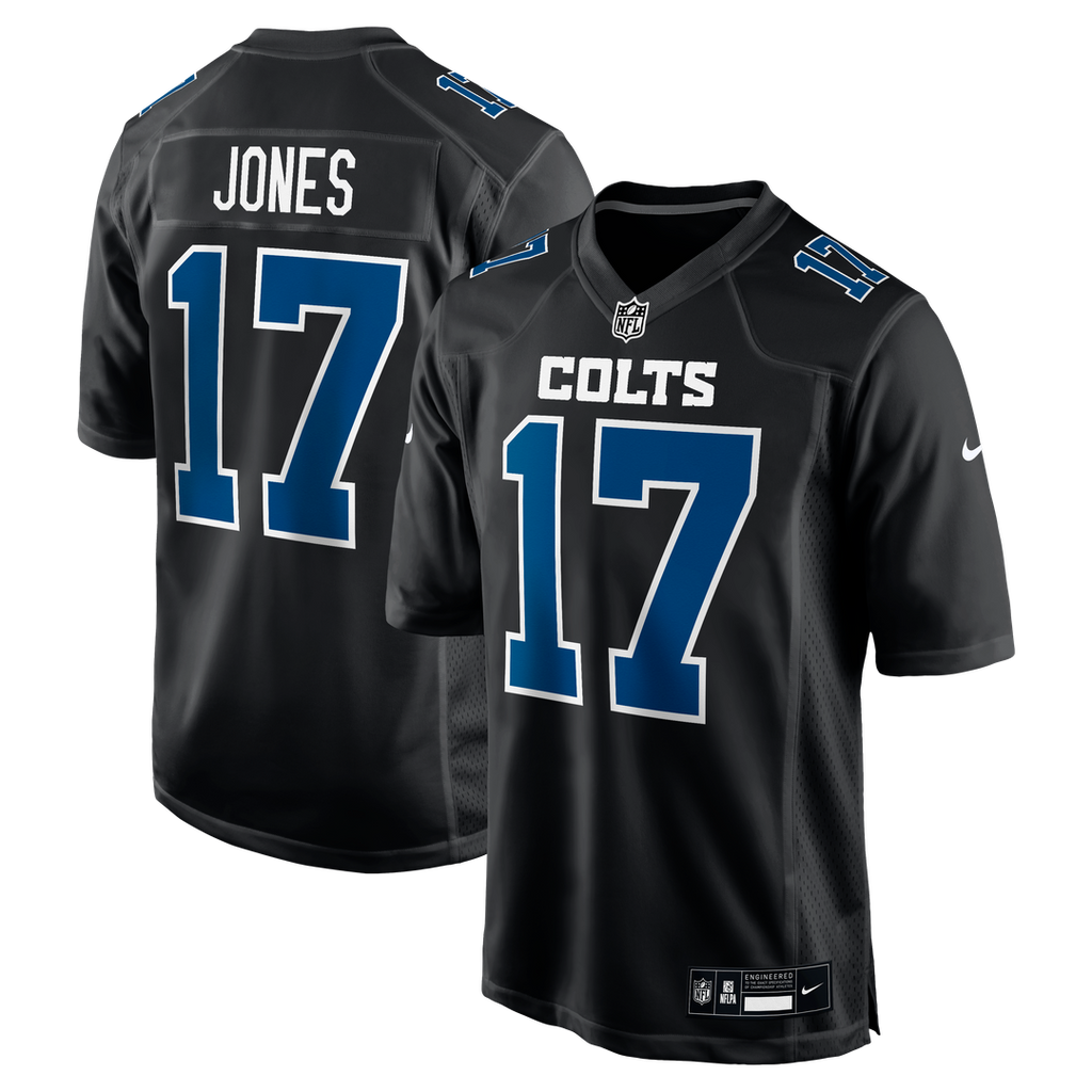 Indianapolis Colts Daniel Jones Nike Carbon Black Fashion Game Jersey