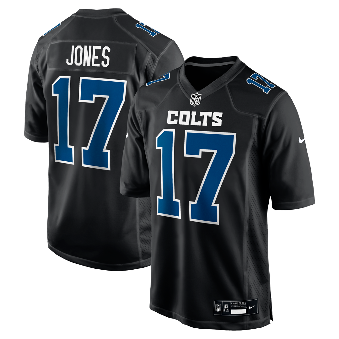 Indianapolis Colts Daniel Jones Nike Carbon Black Fashion Game Jersey