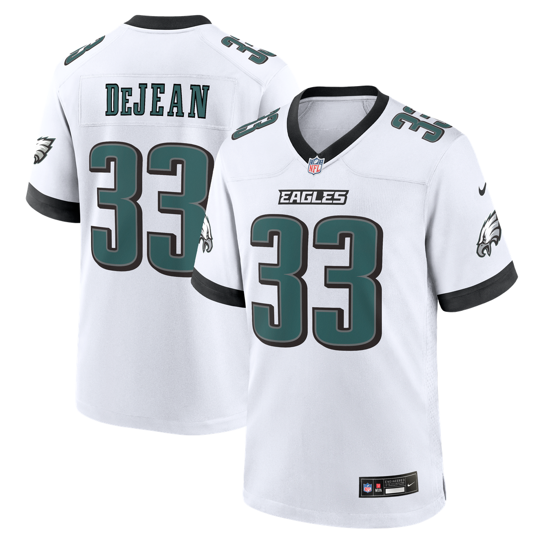 Philadelphia Eagles Cooper DeJean Nike White Game Jersey