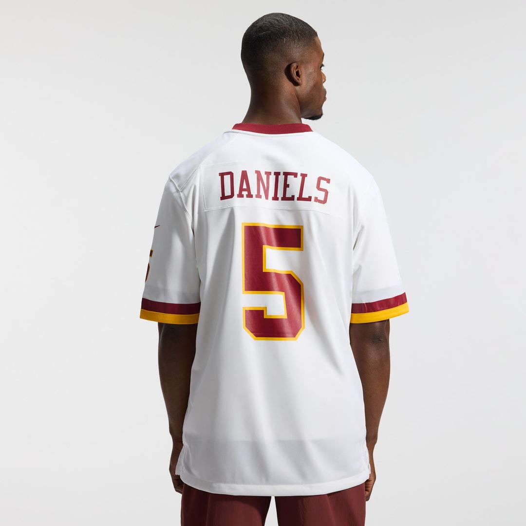 Hail Raiser Washington Commanders Jayden Daniels Nike Black Alternate Game Jersey