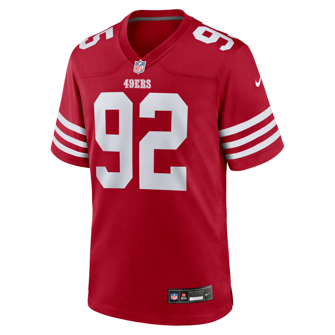 San Francisco 49ers Alfred Collins Nike Scarlet Team Game Jersey