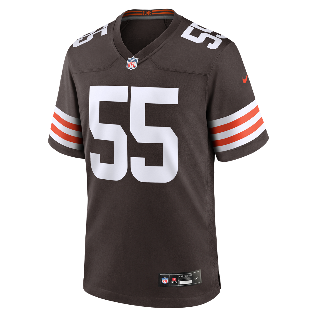 Cleveland Browns Spencer Fano Nike Brown Team Game Jersey
