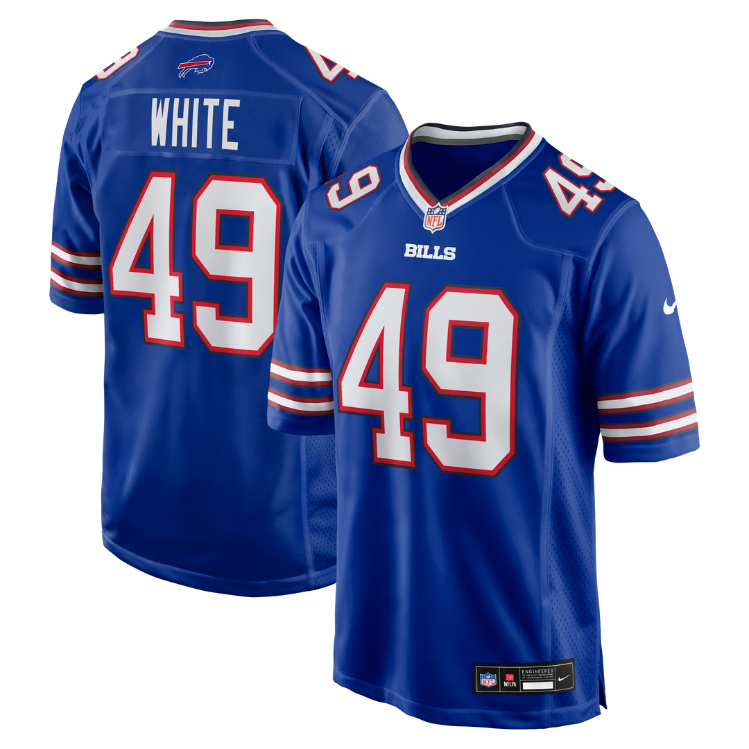 Buffalo Bills DaShaun White Nike Royal Team Game Jersey