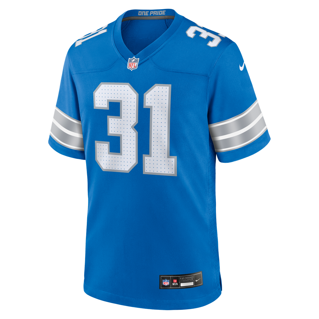 Detroit Lions Kerby Joseph Nike Blue Team Game Jersey