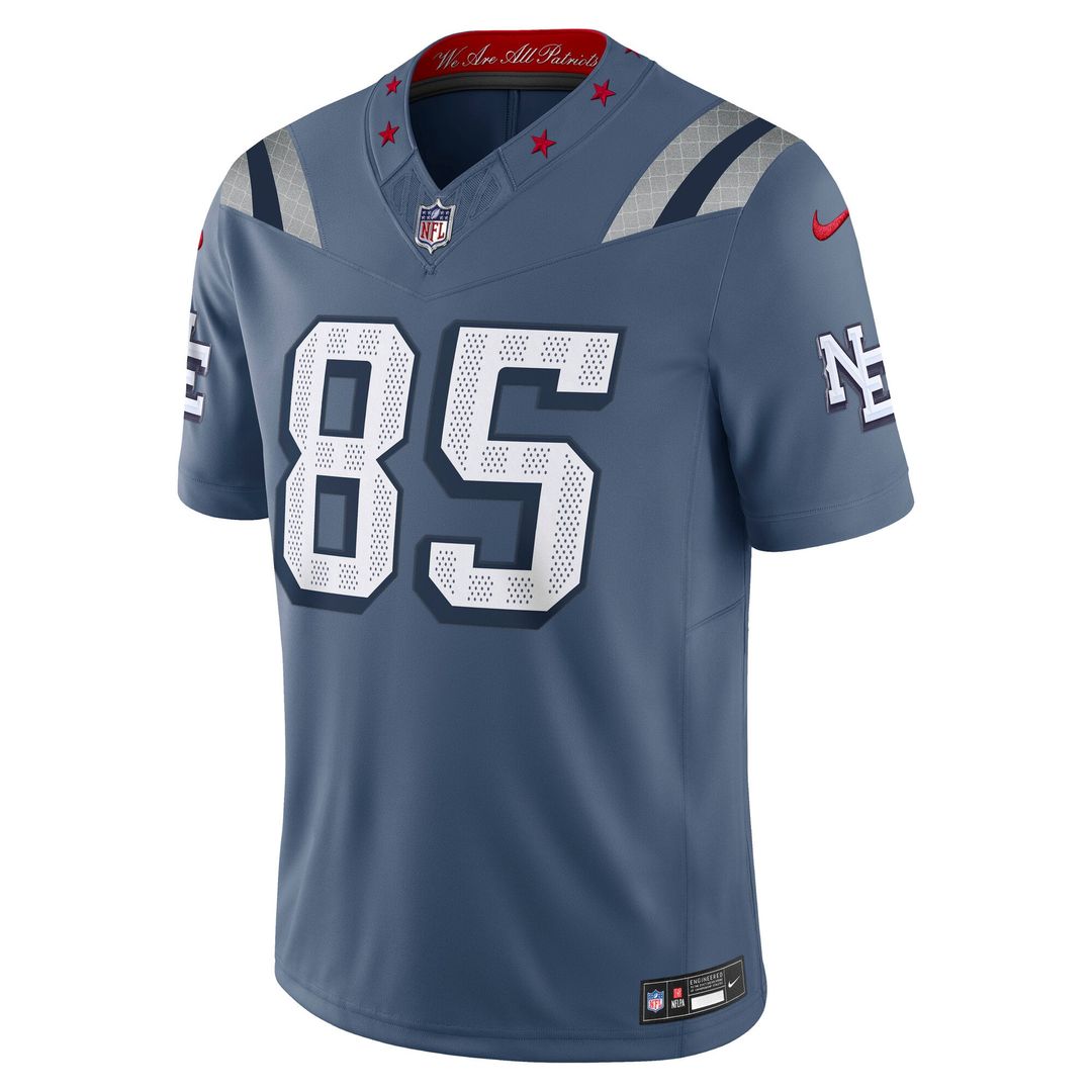 New England Patriots Hunter Henry Nike Blue Rivalries Collection Stitched Limited Jersey