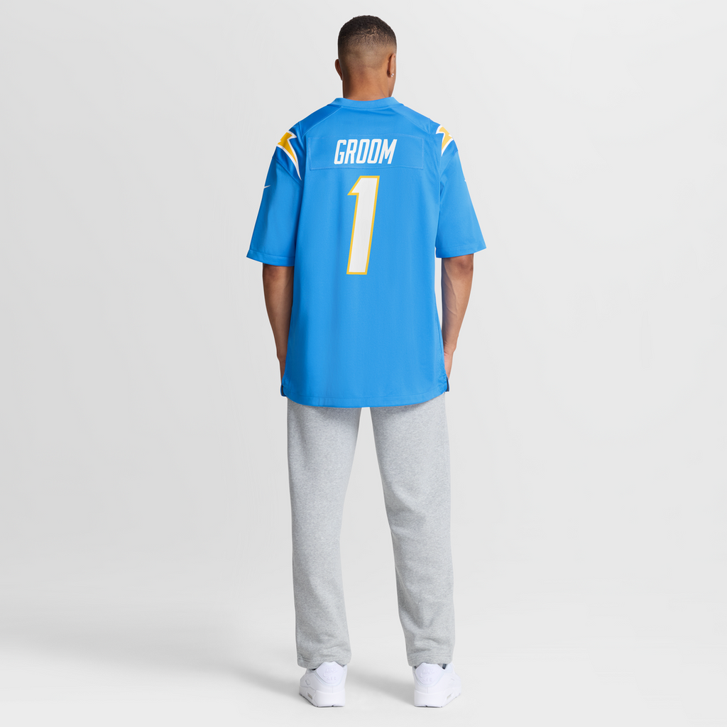 Los Angeles Chargers Number 1 Groom Nike Powder Blue Game Jersey