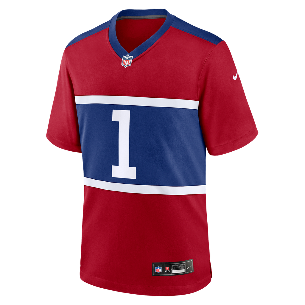 New York Giants Malik Nabers Nike Royal Player Game Jersey