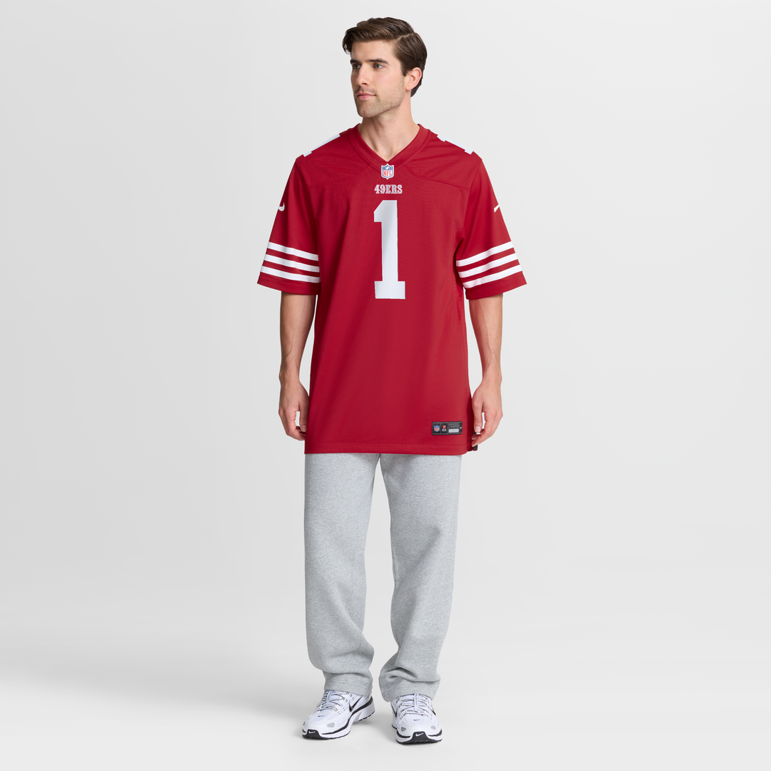 San Francisco 49ers Number 1 Groom Nike Scarlet Game Jersey