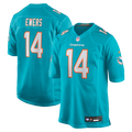 Miami Dolphins Quinn Ewers Nike Aqua Team Game Jersey