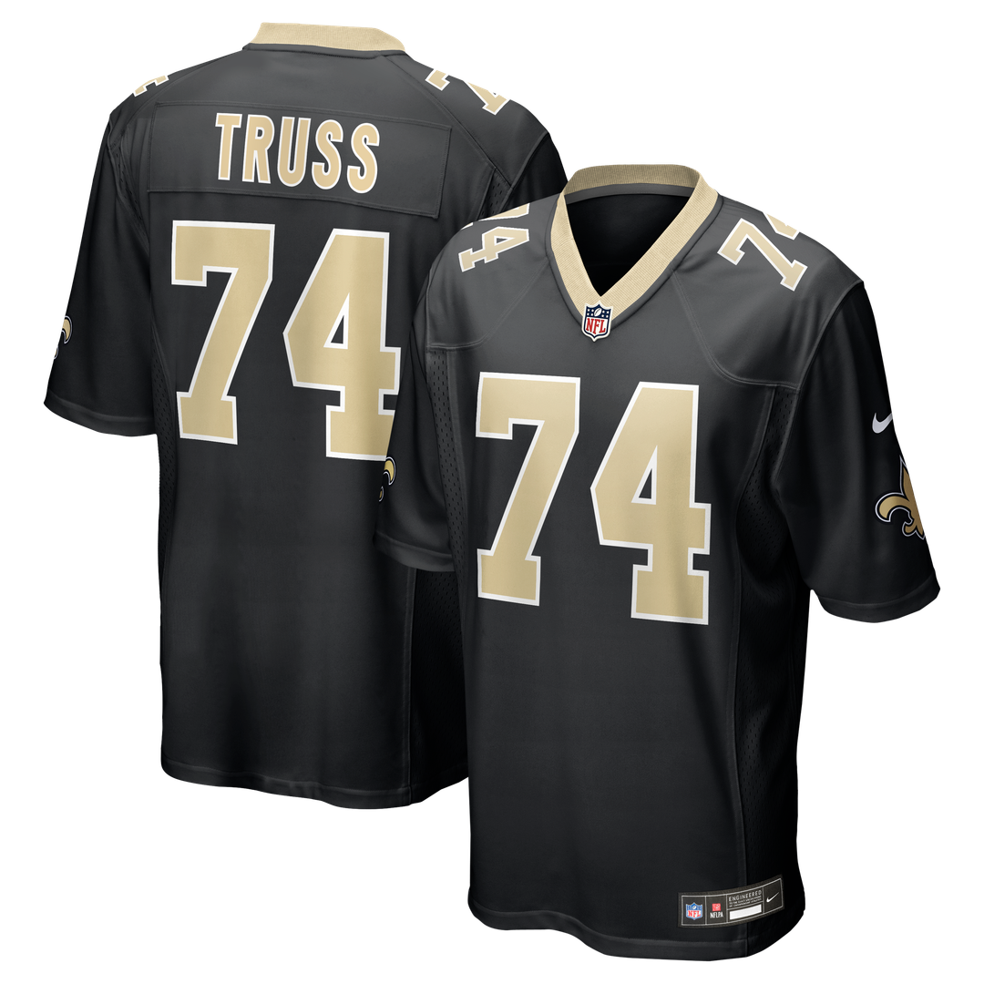 New Orleans Saints Xavier Truss Nike Black Team Game Jersey