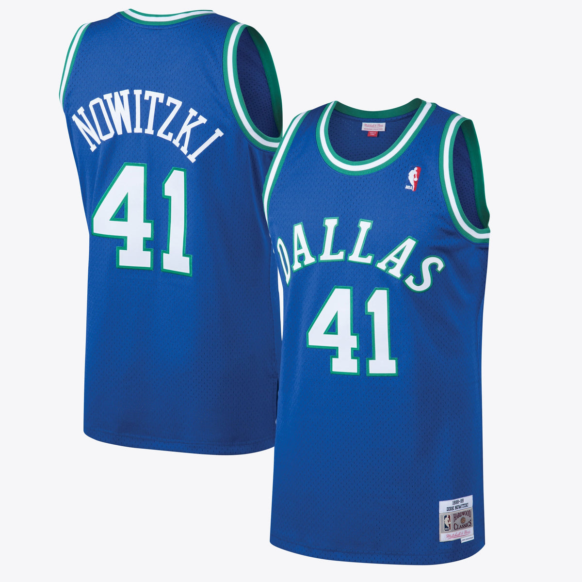 Dallas Mavericks Dirk Nowitzki 1998 Hardwood Classics Road Swingman Jersey By Mitchell & Ness - Royal