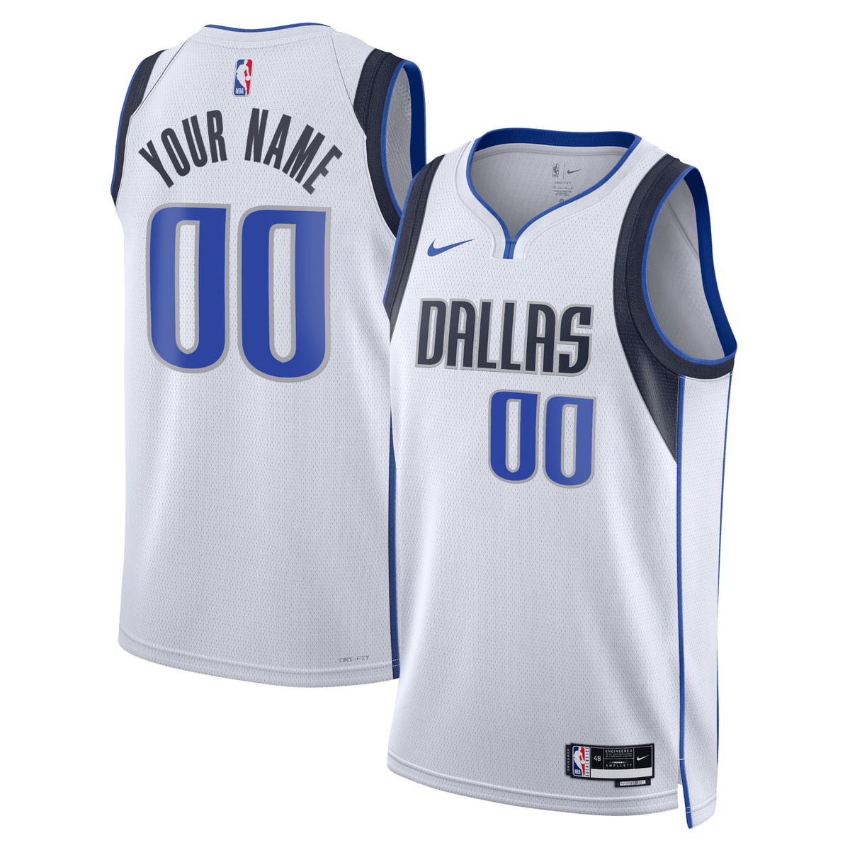 Dallas Mavericks Nike Association Swingman Jersey - Custom - Unisex