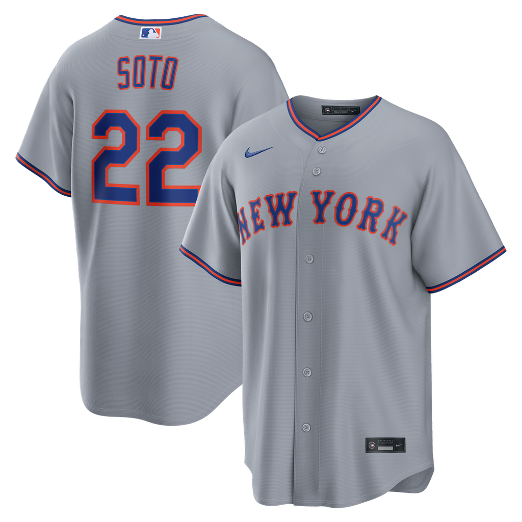 New York Mets Juan Soto Nike Gray Road Replica Jersey