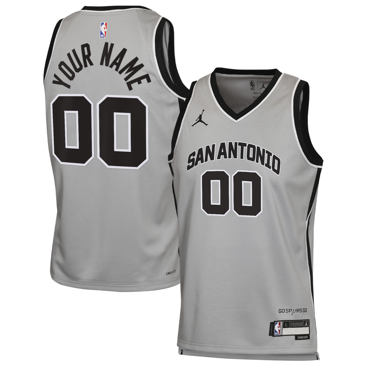 San Antonio Spurs Jordan Statement Jersey - Custom - Unisex