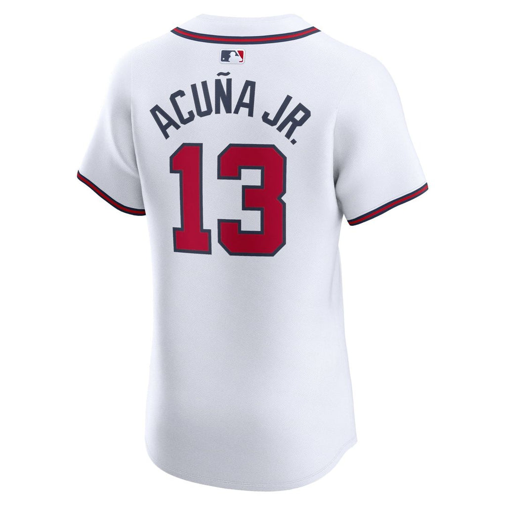 Atlanta Braves Ronald Acuña Jr. Nike White Home Elite Jersey