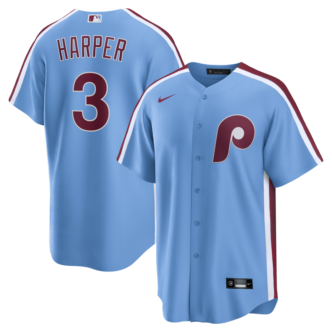Philadelphia Phillies Bryce Harper Nike Light Blue Alternate Replica Jersey