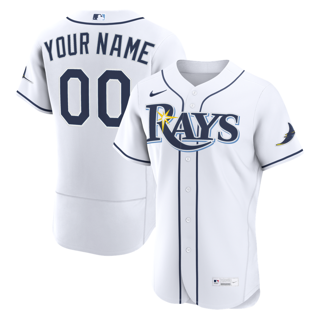 Tampa Bay Rays Nike White Home Authentic Custom Jersey