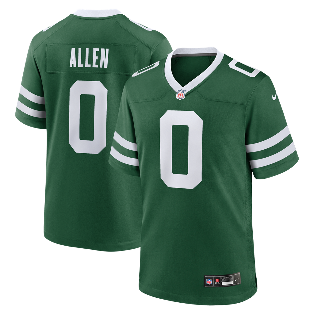 New York Jets Braelon Allen Nike Legacy Green Game Jersey