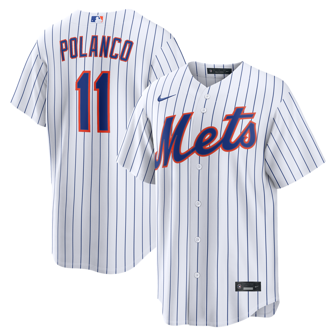 New York Mets Jorge Polanco Nike White Home Replica Jersey
