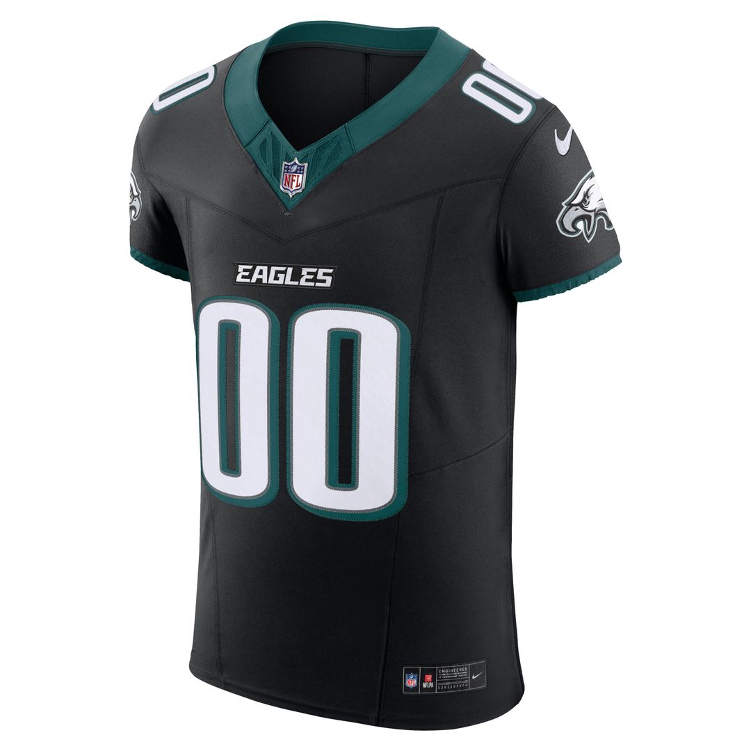 Philadelphia Eagles Nike Black Alternate Vapor F.U.S.E. Elite Custom Jersey