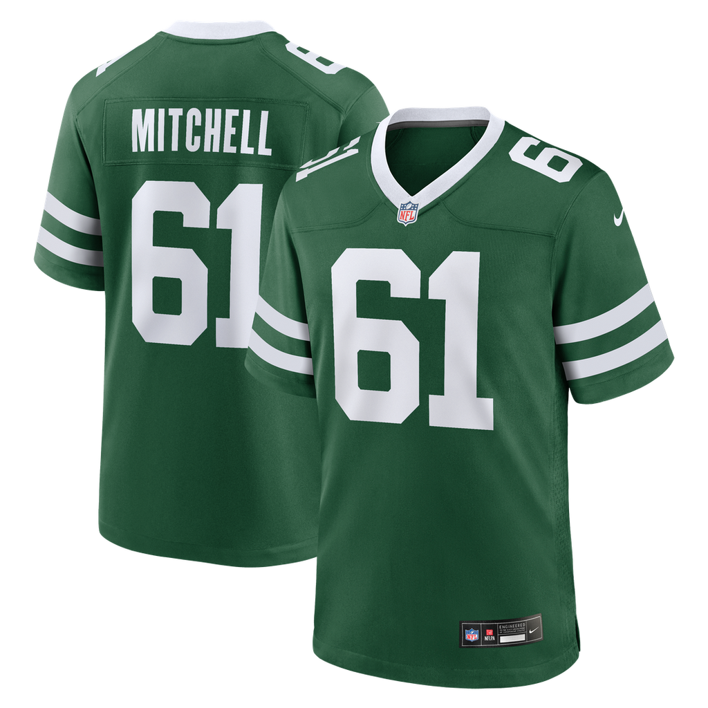 New York Jets Max Mitchell Nike Legacy Green Team Game Jersey