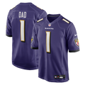 Baltimore Ravens Number 1 Dad Nike Purple Game Jersey