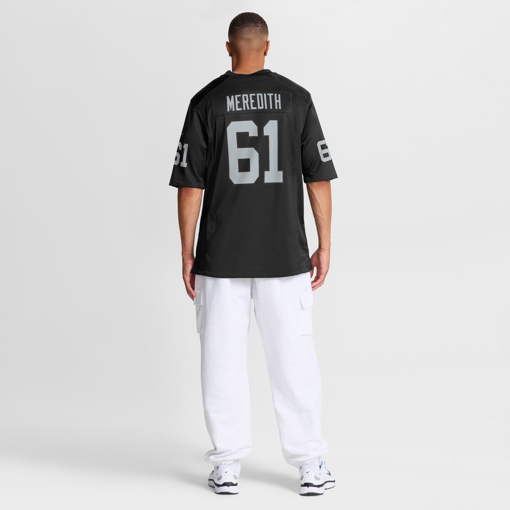 Las Vegas Raiders Jordan Meredith Nike Black Game Player Jersey