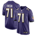 Baltimore Ravens Carson Vinson Nike Purple Team Game Jersey