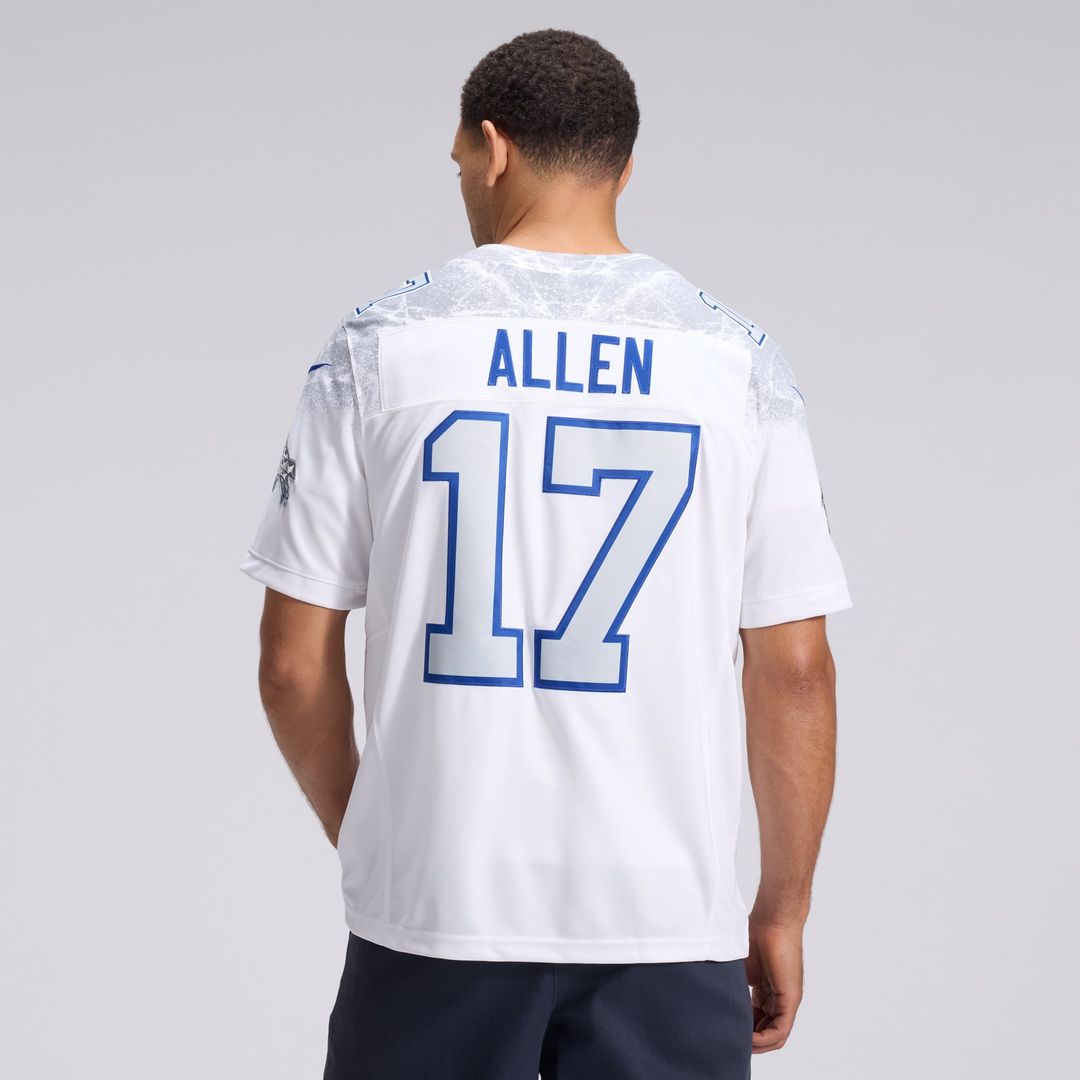 Buffalo Bills Josh Allen Nike White Rivalries Collection Stitched Limited Jersey