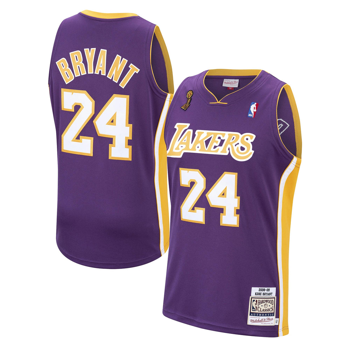 Los Angeles Lakers Kobe Bryant 2008 Road Authentic Jersey By Mitchell & Ness - Purple