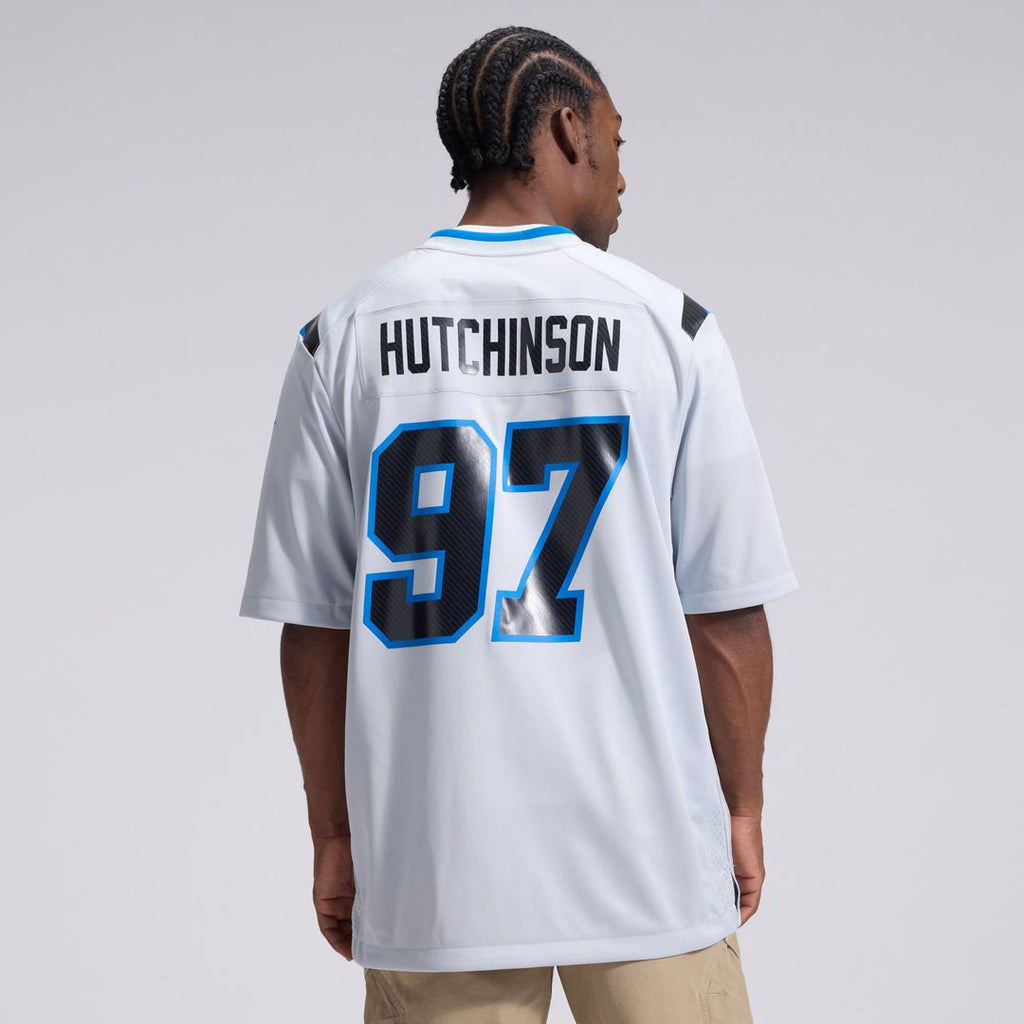 Detroit Lions Aidan Hutchinson Nike Silver 2026 Rivalries Collection Game Jersey