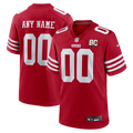 San Francisco 49ers Nike Scarlet 80th Anniversary Custom Game Jersey