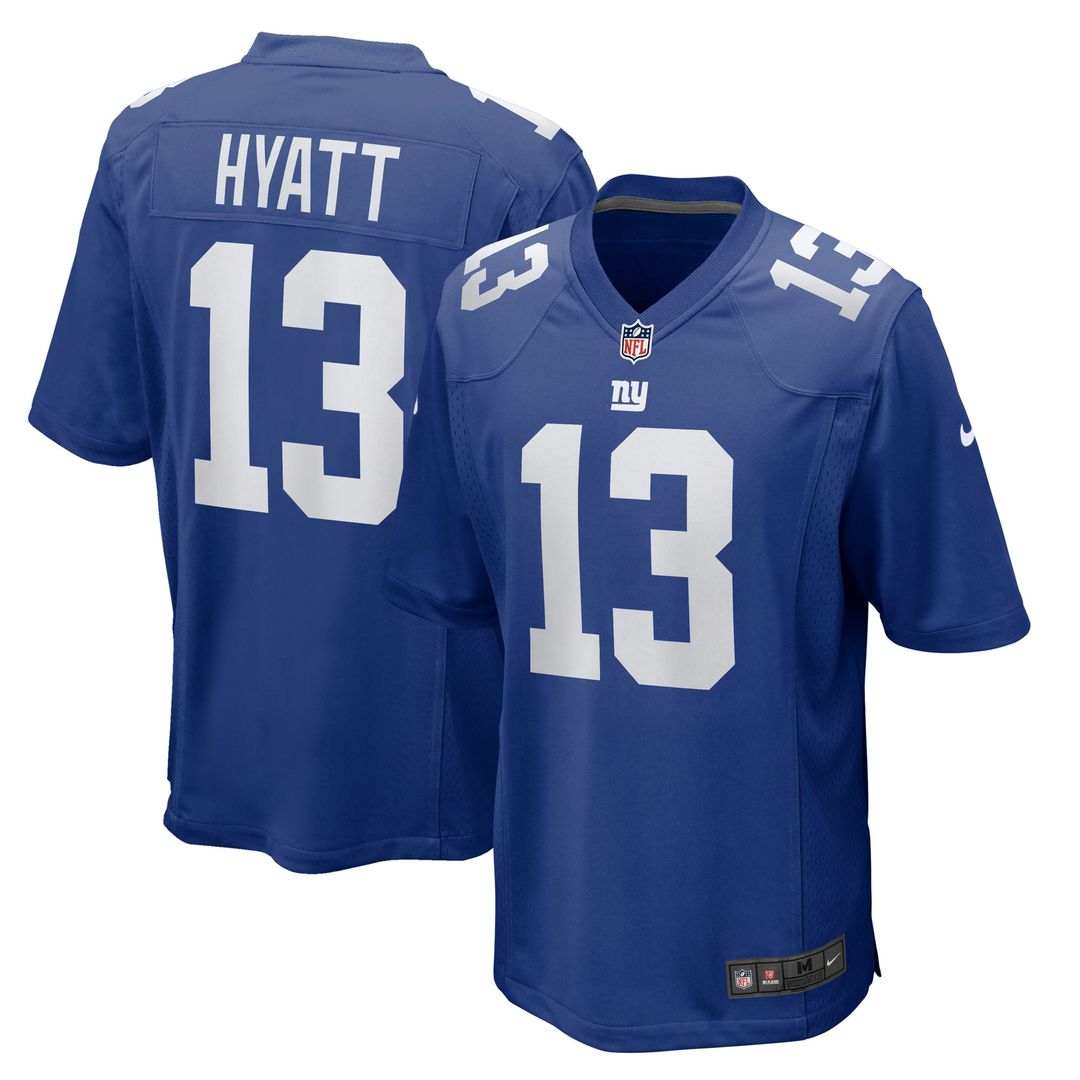 New York Giants Jalin Hyatt Nike Royal Team Game Jersey