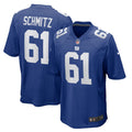 New York Giants John Michael Schmitz Nike Royal Team Game Jersey