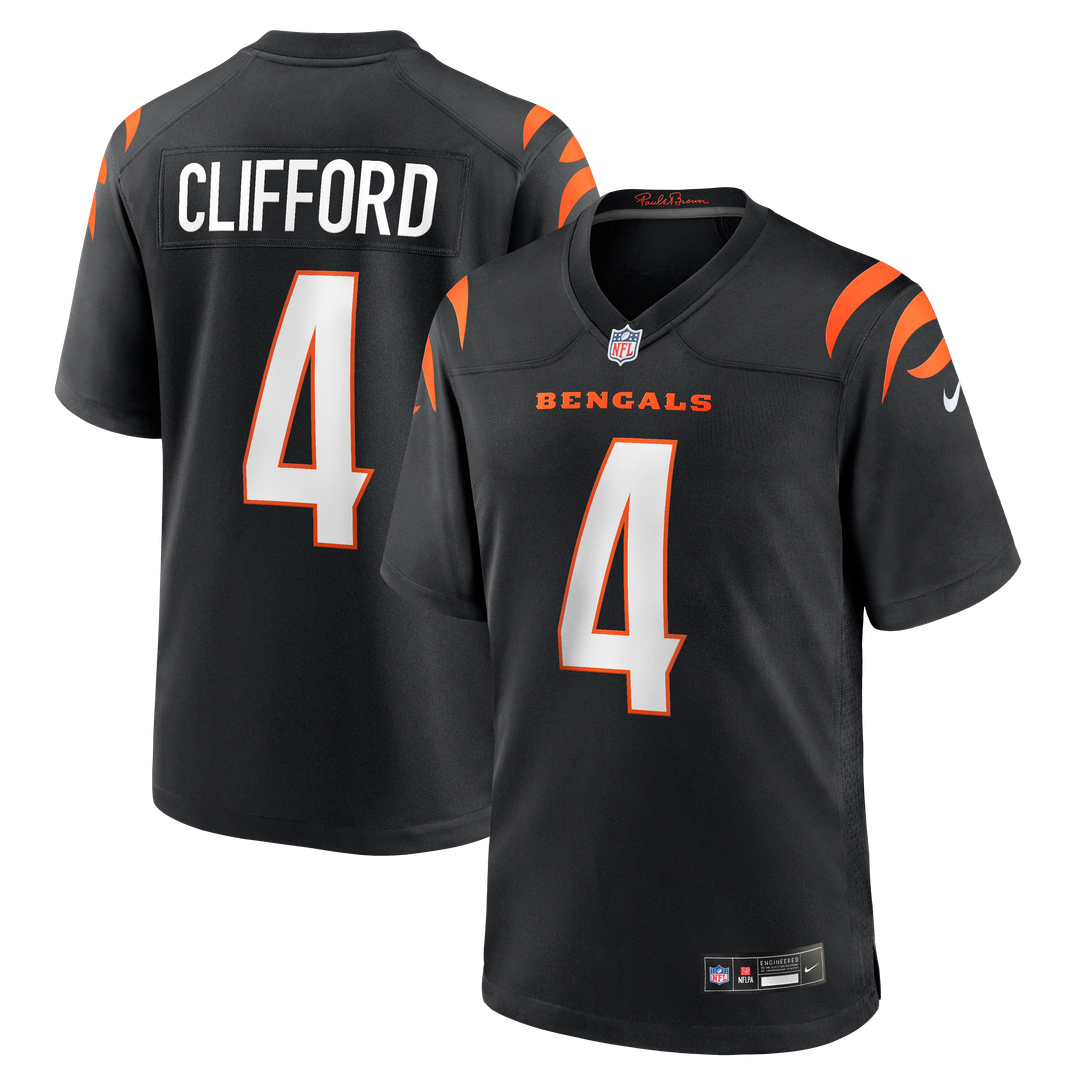 Cincinnati Bengals Sean Clifford Nike Black Team Game Jersey