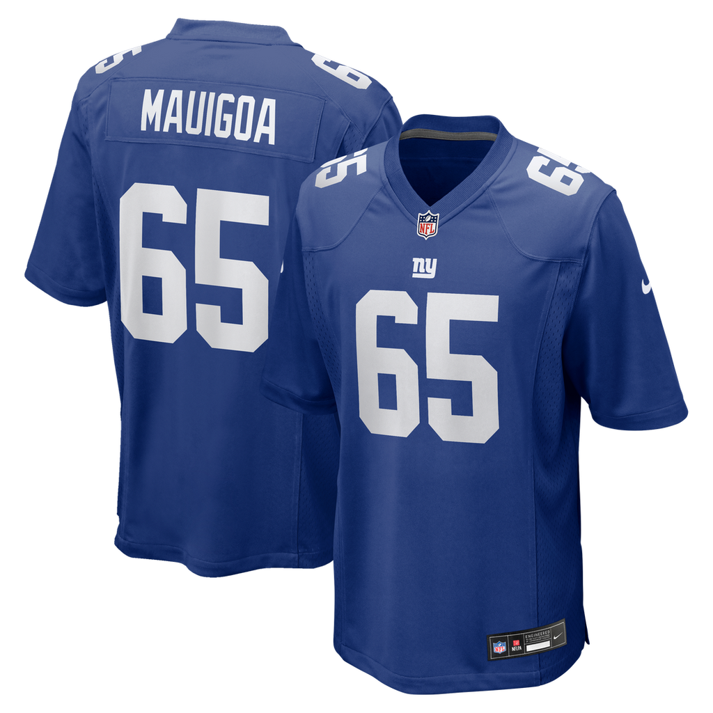New York Giants Francis Mauigoa Nike Royal Team Game Jersey