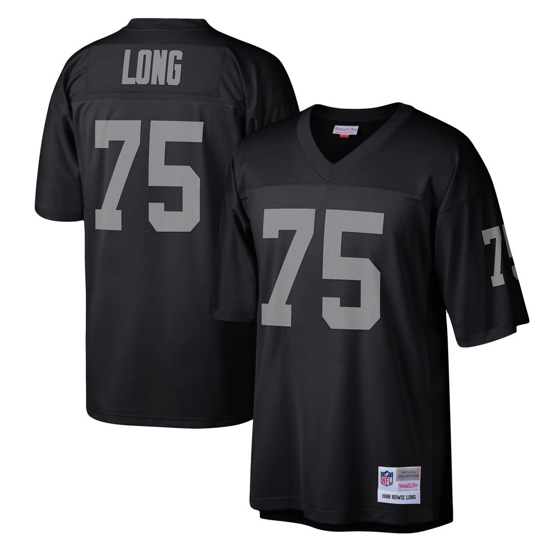 Las Vegas Raiders Howie Long Mitchell & Ness Black Legacy Replica Jersey