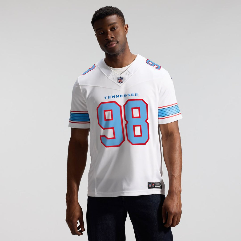 Tennessee Titans Jeffery Simmons Nike White Vapor F.U.S.E. Stitched Limited Jersey