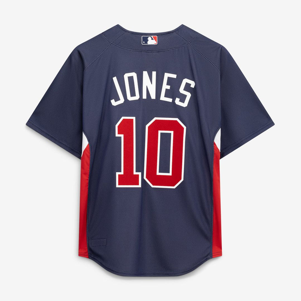 Atlanta Braves Chipper Jones Mitchell & Ness Navy Authentic Batting Practice Jersey
