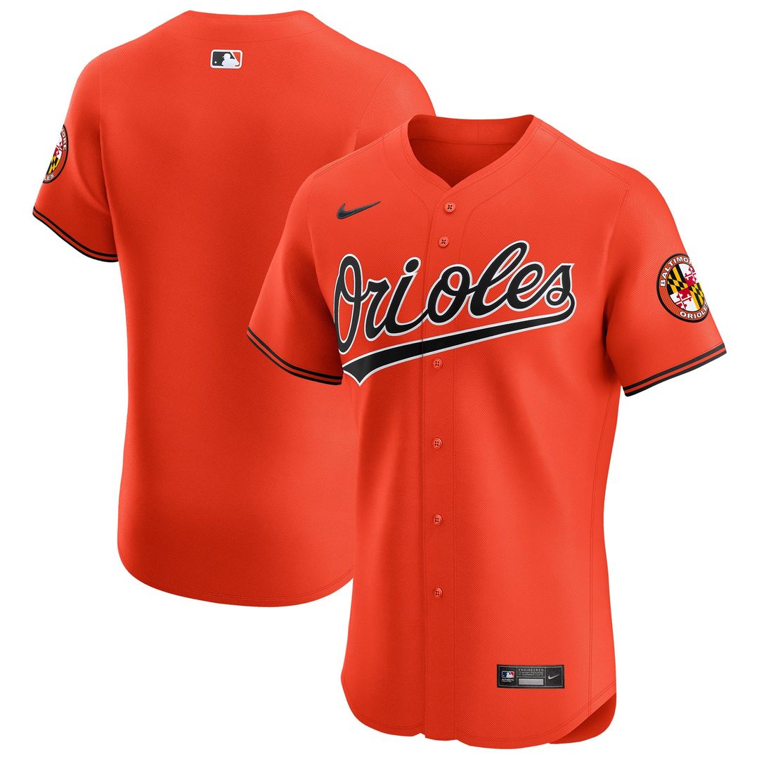 Baltimore Orioles Nike Orange Alternate Vapor Premier Elite Patch Jersey