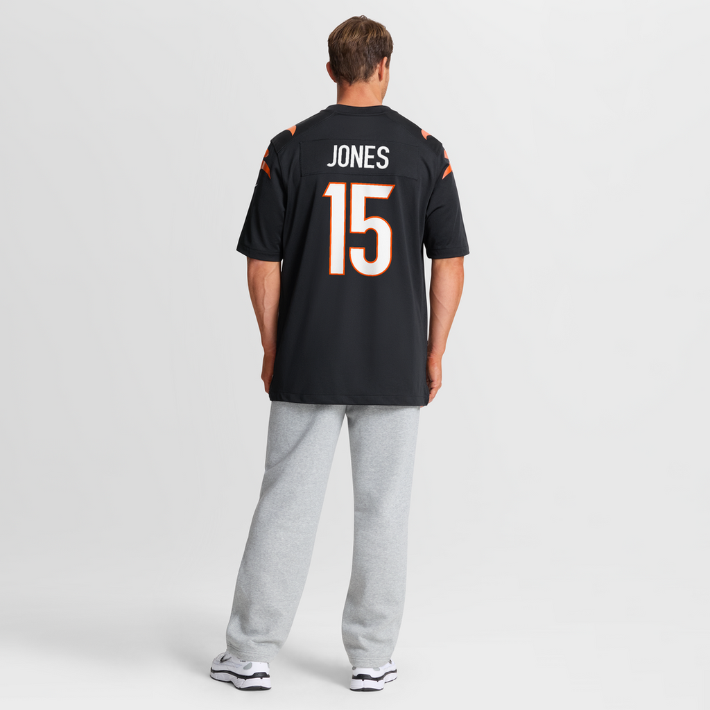 Cincinnati Bengals Charlie Jones Nike Black Team Game Jersey
