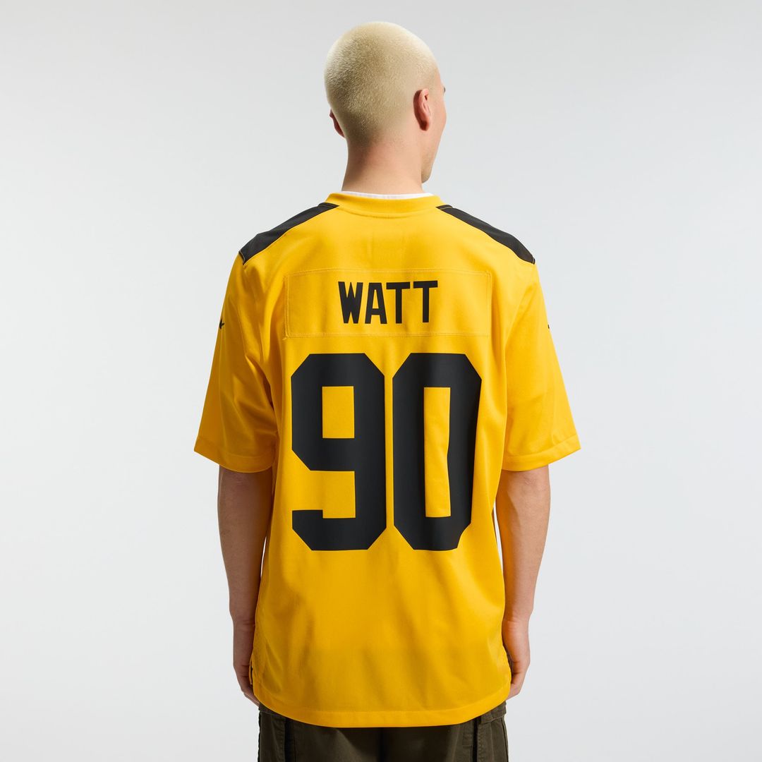 Pittsburgh Steelers T.J. Watt Nike Gold Alternate 1933 Throwback Game Jersey