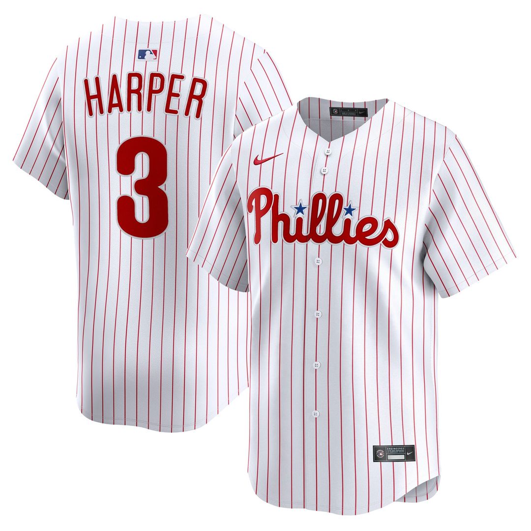 Philadelphia Phillies Bryce Harper Nike Gray Road Limited Player Jersey