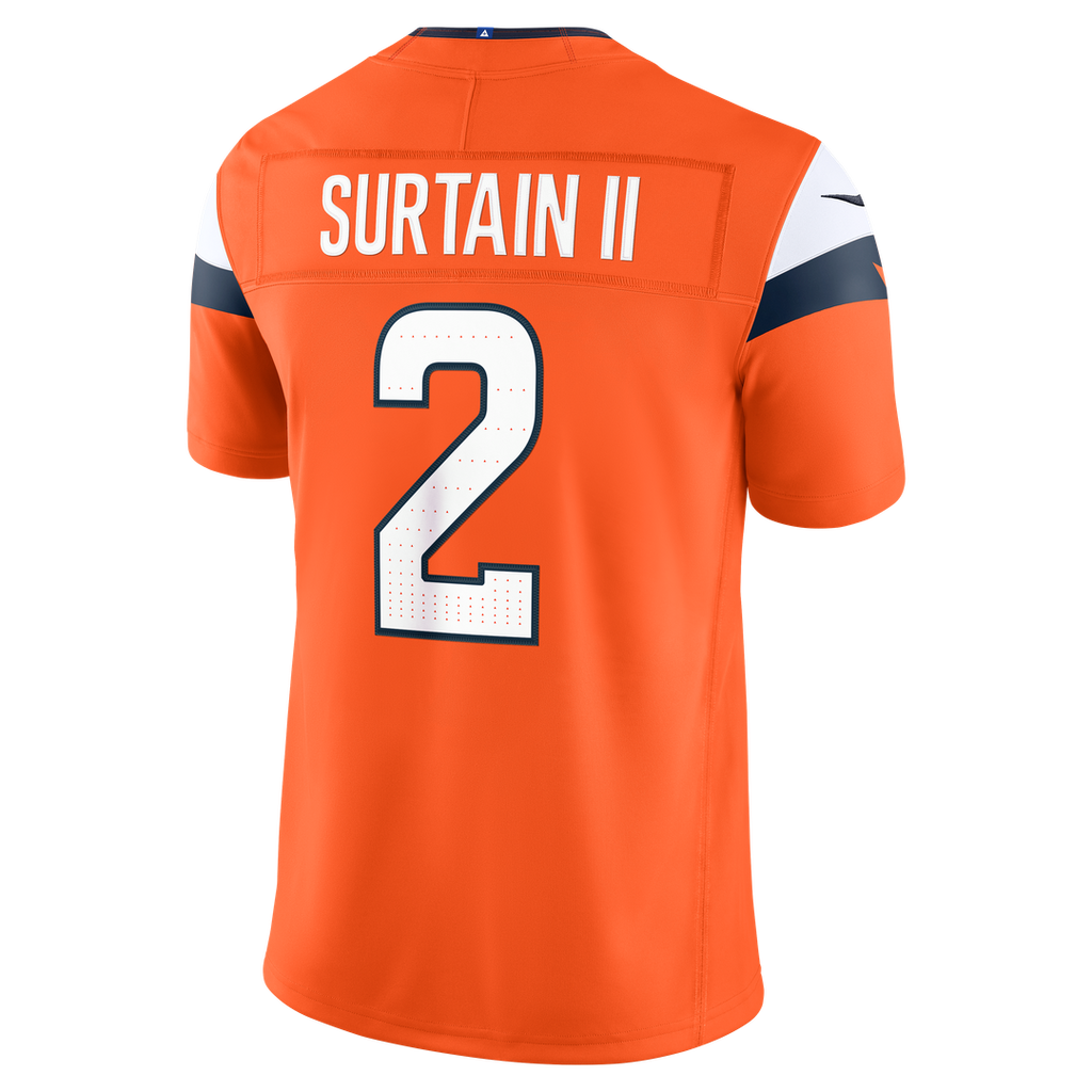 Denver Broncos Pat Surtain II Nike White Vapor F.U.S.E. Stitched Limited Jersey