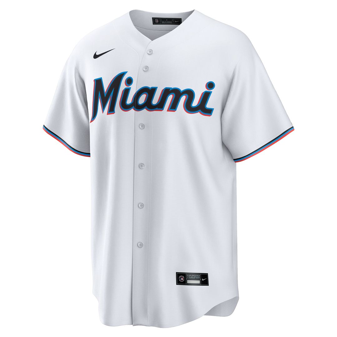 Miami Marlins Eury Perez Nike White Home Replica Jersey