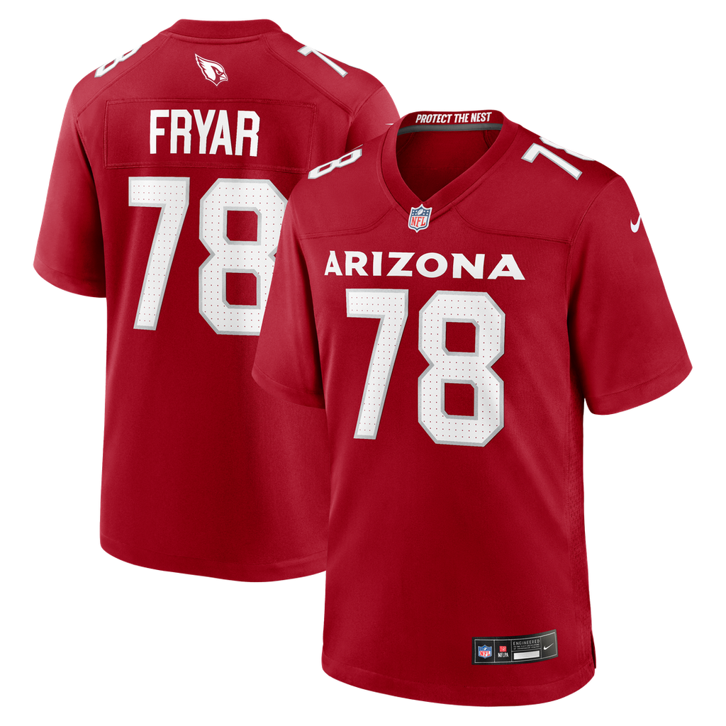 Arizona Cardinals Josh Fryar Nike Cardinal Team Game Jersey