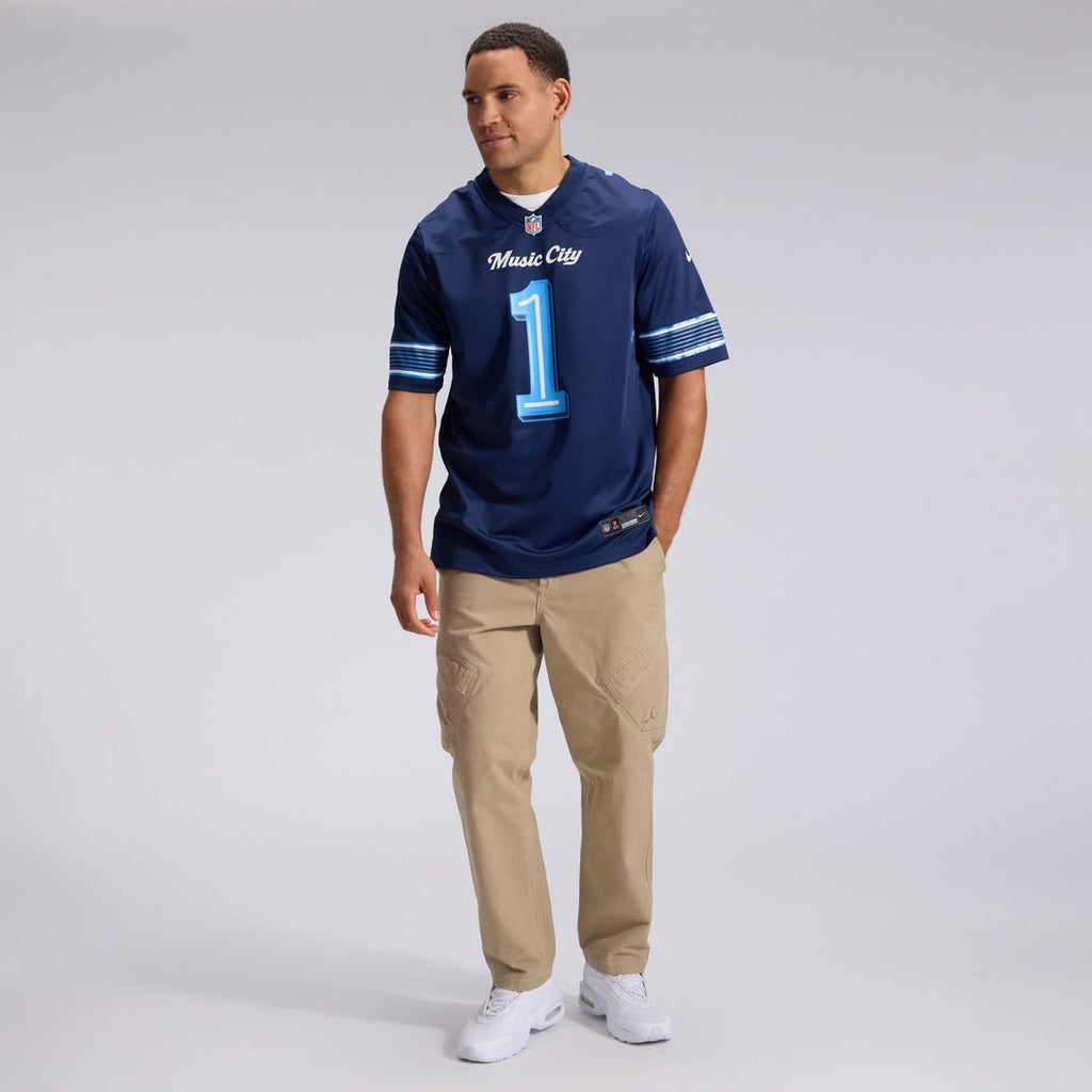 Tennessee Titans Cameron Ward Nike Navy 2026 Rivalries Collection Game Jersey