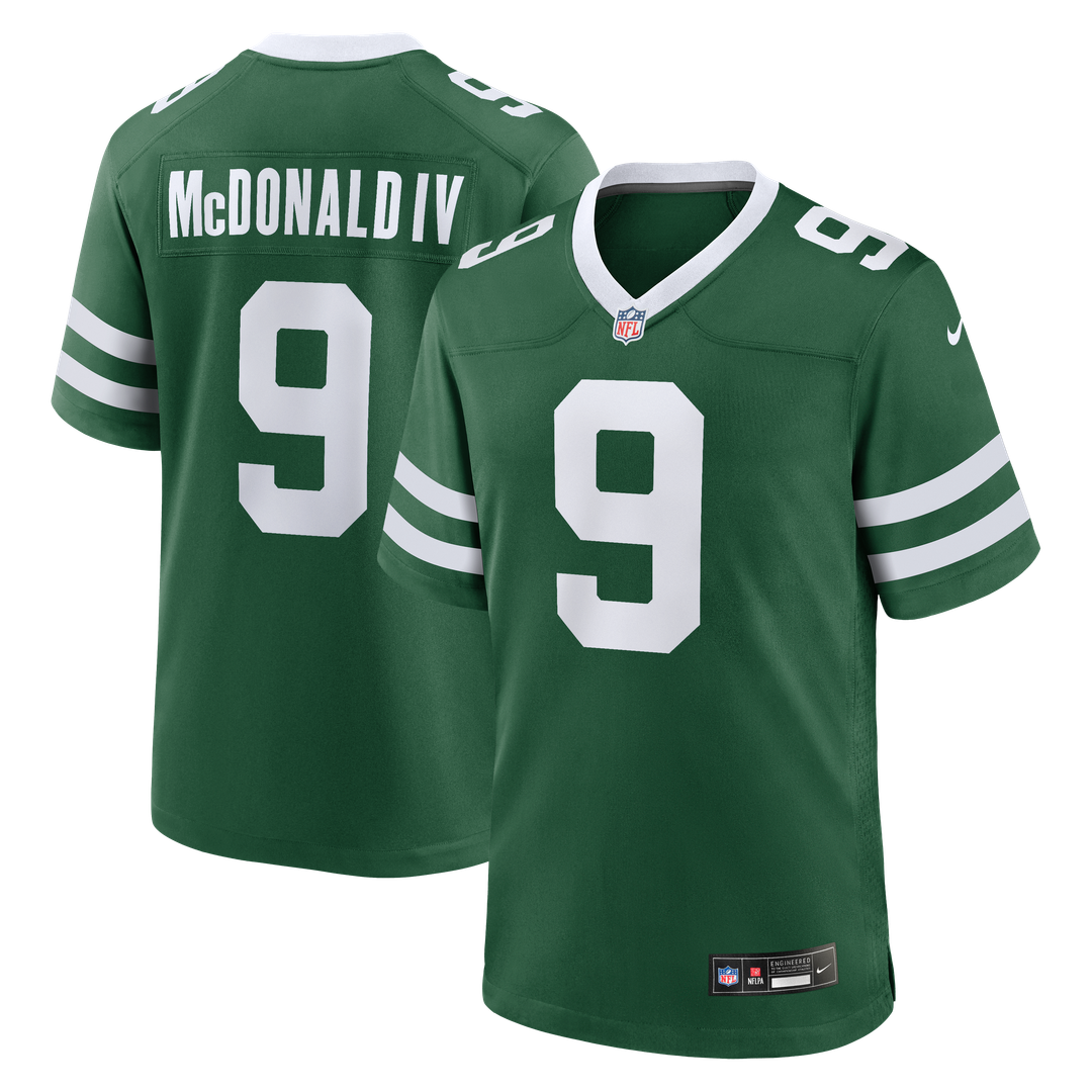 New York Jets Will McDonald IV Nike Legacy Black Alternate Game Jersey