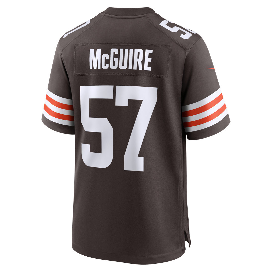 Cleveland Browns Isaiah McGuire Nike Brown Team Game Jersey